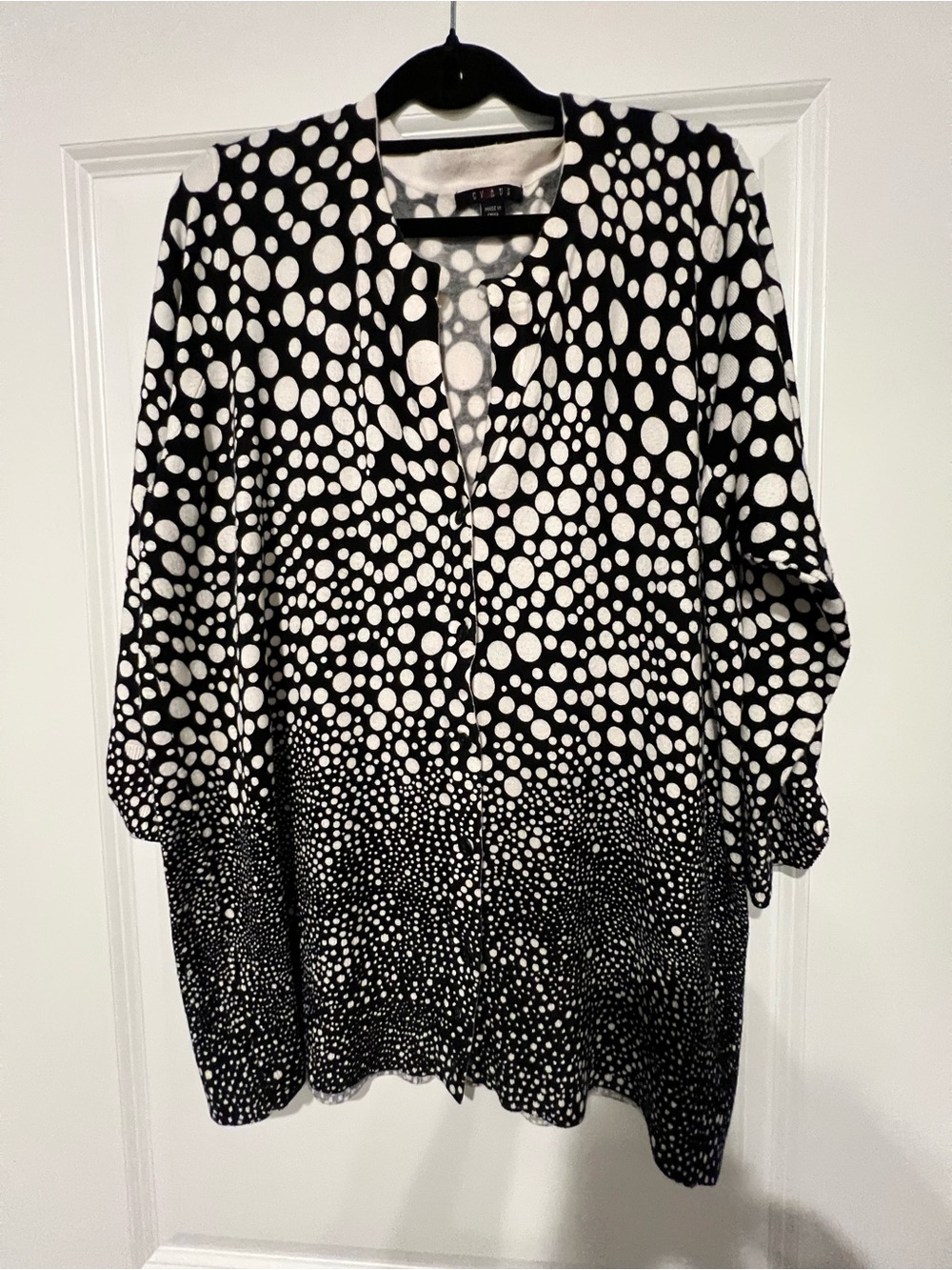 Cyrus Black and White Polka Dot Cardigan